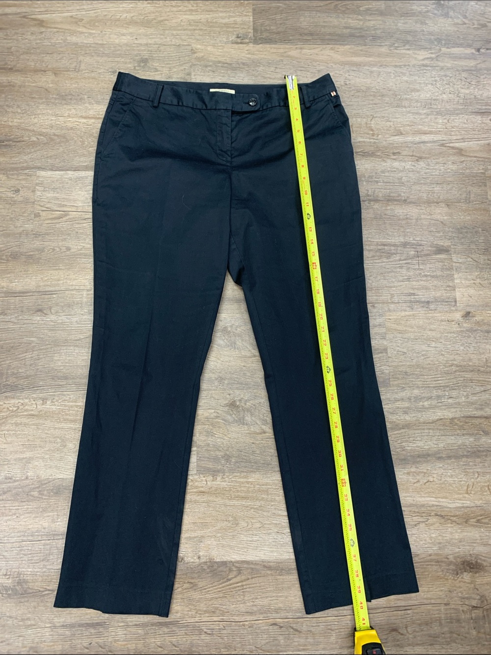 Burberry Black Straight-Leg Pants Cotton Size 12